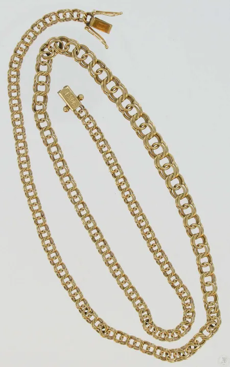 Bismarckkaulaketju, pituus 45,0cm, 585, paino 11,8g Vikt: 11,8 g