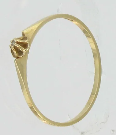 Timanttisormus 1xn.0,005ct, koko 19, kaivertamaton, 585, paino 1,0g Vikt: 1   g