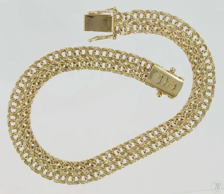 Bismarckranneketju, pituus 19,5cm, 585, paino 9,4g Vikt: 9,4 g