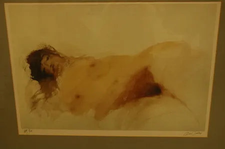 Taulu, reprografia, koko 42X64cm, Estoton, signeeraus Olli Joki 28/30