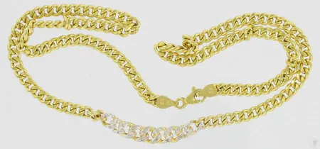 Timanttikaulakoru 18xn.0,005ct pituus 43cm 585 paino 11,5g Vikt: 11,5 g