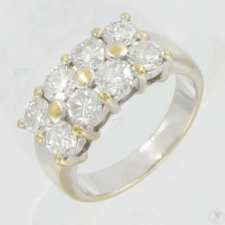 Timanttisormus 6xn.0.20ct, kaivertamaton, koko 15½, 750, paino 5,6g Vikt: 5,6 g