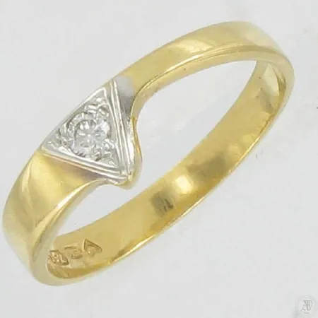 Timanttisormus 1xn.0,08ct kaivertamaton 750 paino 3,2g Vikt: 3,2 g