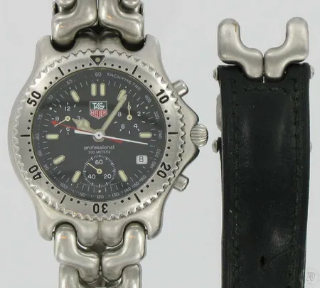 Miesten rannekello tag heuer professional quarz cg1110-0 no.177482 teräs ja nahkaranneke kaivertamaton