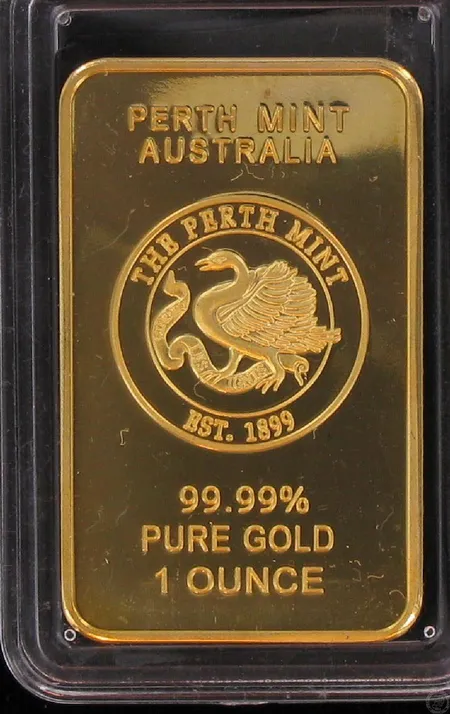 Kultaharkko 1 unssi 99,99% perth mint australia Vikt: 31,1 g