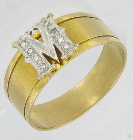 Timanttisormus 8xn.0.005ct, kaivertamaton, koko 17½, 750, paino 3,6g Vikt: 3,6 g