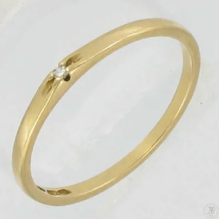 Timanttisormus 1xn.0.005ct, kaivertamaton, koko 18, 750, paino 1,5g Vikt: 1,5 g