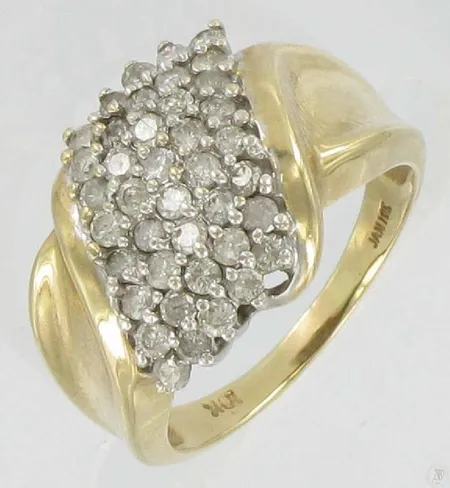 Timanttisormus 40xn.0.02ct, kaivertamaton, koko 18, 416, paino 5,4g Vikt: 5,4 g