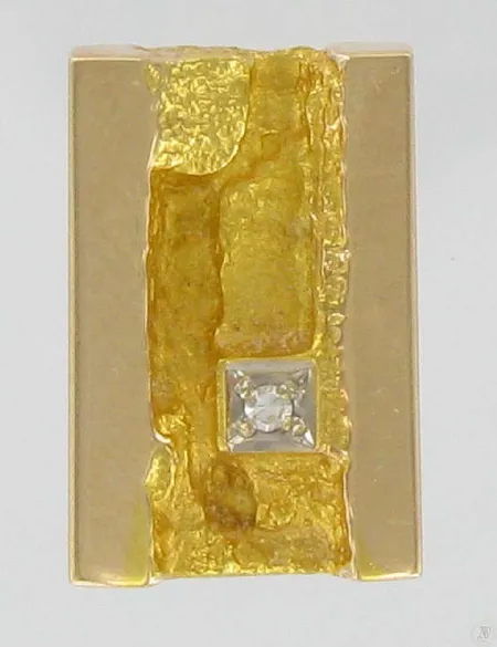Laattariipus timantilla 1xn.0.01ct, 585, paino 2,6g Vikt: 2,6 g