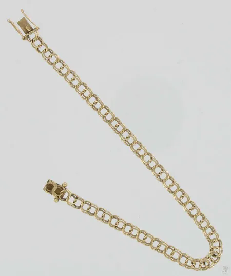 Bismarckranneketju, pituus 19,0cm, 585, paino 5,2g Vikt: 5,2 g