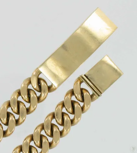 Panssariranneketju laatalla, kaivertamaton, pituus 21,0cm, 585, paino 101,8g Vikt: 101,8 g