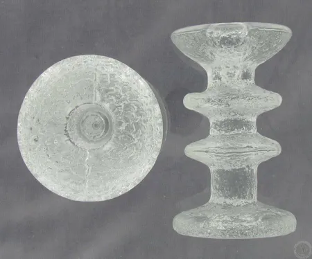Kynttilänjalat, korkeus 12,0cm, signeeraus TS, Festivo, Iittala