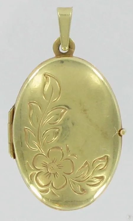 Medaljonki, kaivertamaton, 585, paino 3,1g Vikt: 3,1 g