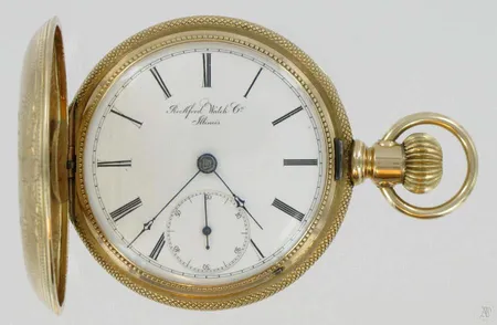 Umpikuorinen kultataskukello Rockford Watch Co no.166526 585br 130,2g