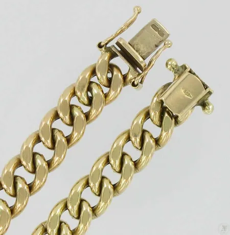 Panssariranneketju, pituus 22,0cm, 585, paino 15,4g Vikt: 15,4 g