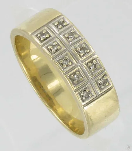 Timanttisormus kaivertamaton 20xn.0,005ct koko 20, 585 paino 7,6g Vikt: 7,6 g
