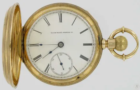 Kultataskukello Elgin kaivertamaton, koneiston nro.872606, rungon nro.872606, 585 paino 142,4g
