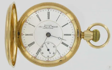Kultataskukello Paillard Non magnetic Watch Co 15kiv.kaivertamaton  koneiston nro.1402213, rungon nro.283596,  585 paino 121,5g
