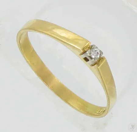 Timanttisormus 1xn.0,01ct kaivertamaton koko 16½, 585 paino 1,5g Vikt: 1,5 g