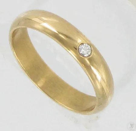Timanttisormus 1xn.0,03ct kaivertamaton koko 16¼, 585 paino 2,8g Vikt: 2,8 g