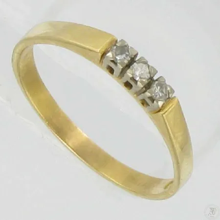 Timanttisormus 3xn.0,02ct kaivertamaton koko 17, 750 paino 1,9g Vikt: 1,9 g