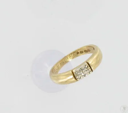 Timanttisormus 6xn.0,005ct, kaiverrettu, koko 16½, 585, paino 3,0g Vikt: 3   g