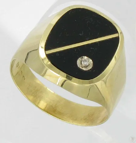 Timanttisormus kivellä 1xn.0,01ct kaivertamaton koko 21¼, 585br paino 5,8g Vikt: 5,8 g