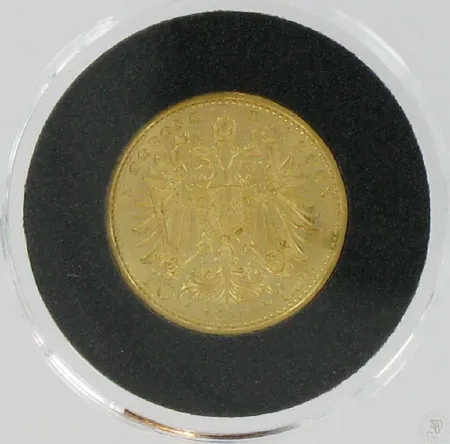 Kultaraha 10 coronaa 1910, Itävalta, 900, paino 3,3g Vikt: 3,3 g