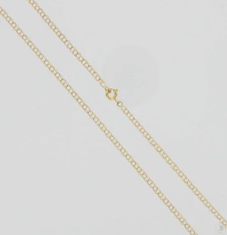 Bismarckkaulaketju, pituus 42,0cm, 585, paino 2,6g Vikt: 2,6 g
