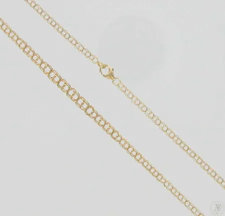 Bismarckkaulaketju, pituus 42,0cm, 585, paino 3,5g Vikt: 3,5 g