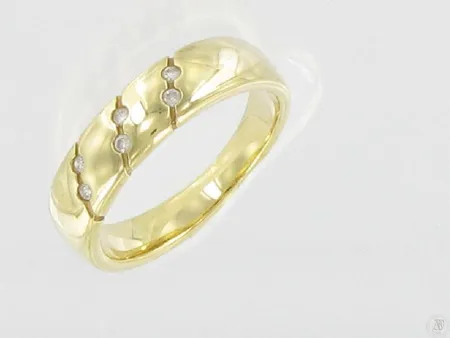 Timanttisormus 6xn.0,005ct, kaivertamaton, koko 16, 585, paino 3,8g Vikt: 3,8 g