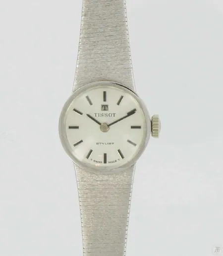 Naisten kultarannekello Tissot Stylist, mekaaninen, 585vk, paino 23,8g Vikt: 23,8 g