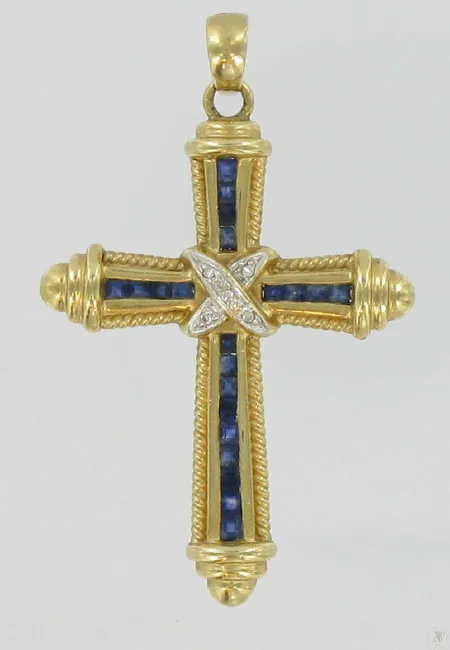Safiiririipus pienillä timanteilla, 5xn.0.005ct, korkeus 4,3mm ilman lenkkiä, 585br, paino 5,9g Vikt: 5,9 g
