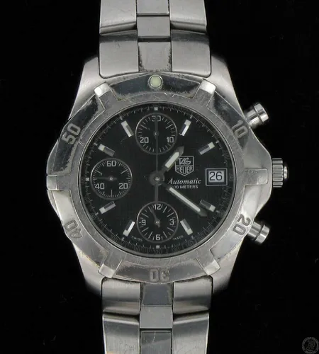 Miesten teräsrannekello Tag Heuer, automatic, cn 2111-0, jatkopalat, ohjekirja, kotelo ja laatikko
