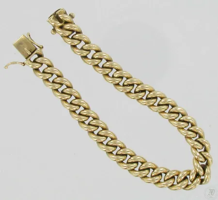 Panssariranneketju, pituus 18cm, 585, paino 48,4g Vikt: 48,4 g