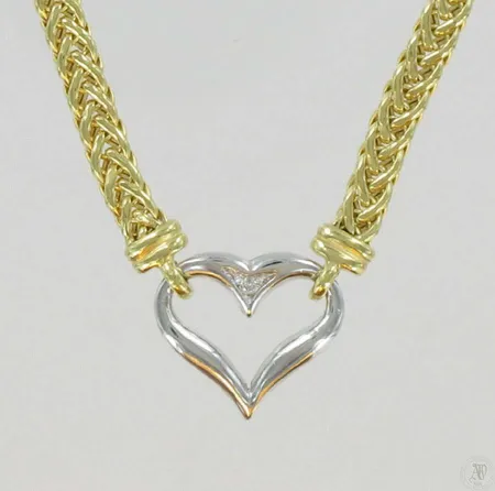 Timanttikaulakoru 1xn.0.01ct, pituus 45cm, 585, 7,4g Vikt: 7,4 g