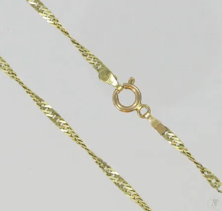 Kaulaketju, pituus 43,0cm, 585, paino 3,2g Vikt: 3,2 g