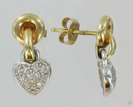 Timanttikorvakorut 24xn.0.005ct, 585, paino 3,1g Vikt: 3,1 g