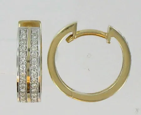 Timanttikorvakorut 52xn.0.005ct, 585, paino 4,7g Vikt: 4,7 g