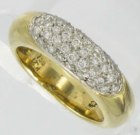 Timanttisormus 39xn.0.01ct, kaivertamaton, koko 16½, 750, paino 7,9g Vikt: 7,9 g