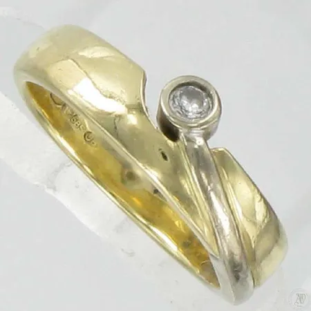 Timanttisormus 1xn.0.04ct, viallinen, 585, paino 5,0g Vikt: 5   g