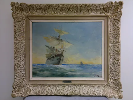 Taulu, öljyväri, koko 50X39cm, signeerattu Adolf Bock