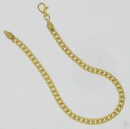 Panssariranneketju, pituus 19,0cm, 585, paino 4,3g Vikt: 4,3 g