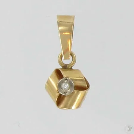 Timanttiriipus 1xn.0.01ct, korkeus 1,5cm, 585, paino 0,5g Vikt: 0,5 g