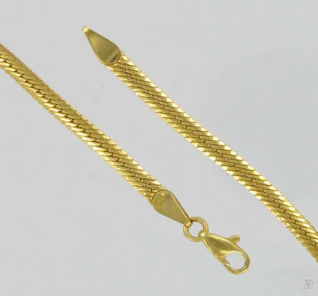Kaulaketju litistetty pituus 42cm, 585, paino 6,6g Vikt: 6,6 g