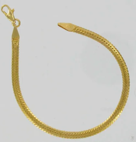 Ranneketju litistetty pituus 18,5cm, 585, paino 3,4g Vikt: 3,4 g