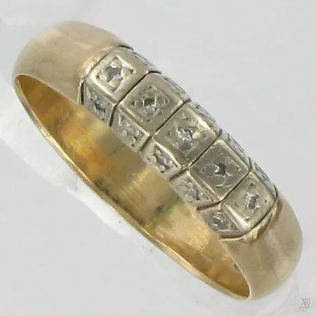 Timanttisormus kaivertamaton 15xn.0,005ct, koko 20, 585 paino 5,2g Vikt: 5,2 g