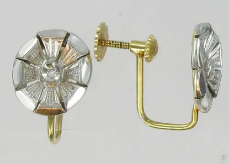 Timanttikorvakorut 2xn.0.01ct vialliset, 585 paino  2,4g Vikt: 2,4 g
