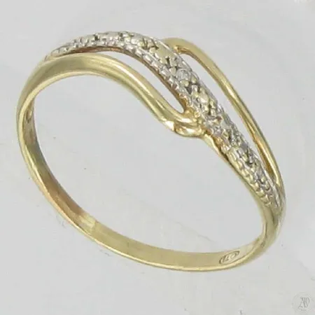 Timanttisormus 1xn.0,005ct kaivertamaton, koko 16½ 585 paino 1,0g Vikt: 1   g