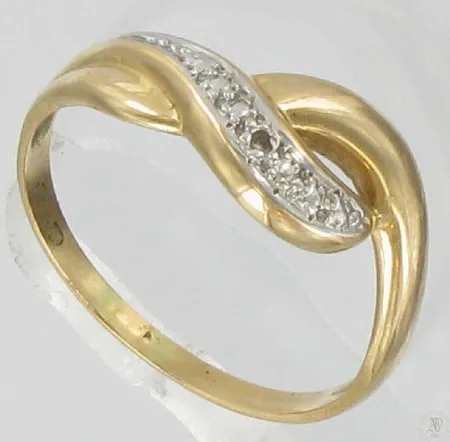 Timanttisormus 1xn.0,005ct kaivertamaton, koko 18½, 585 paino 2,2g Vikt: 2,2 g
